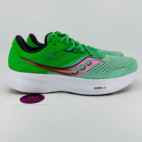 Saucony Women's Ride 16 'Sprig Peony' Green Running Shoes S10830-25 Size 10 - Picture 1 of 11